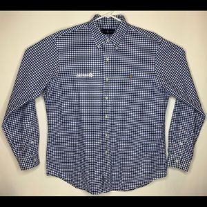 Ralph Lauren Mens Large Blue White Checkered Shirt